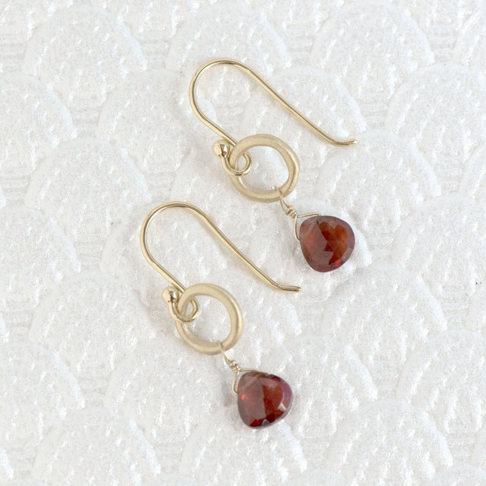 Heart Gemstone Briolette Earrings - Magpie Jewellery