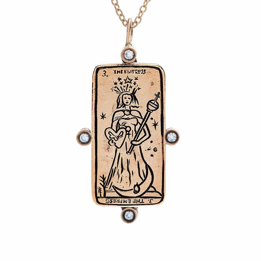 The Empress Tarot Card Necklace - Magpie Jewellery