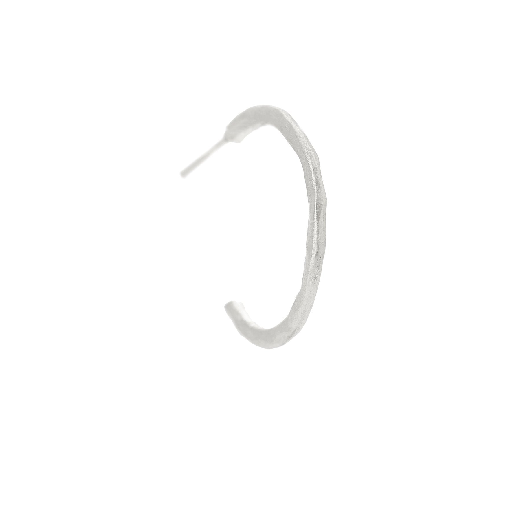 Hammered Open Hoop Earrings - Magpie Jewellery
