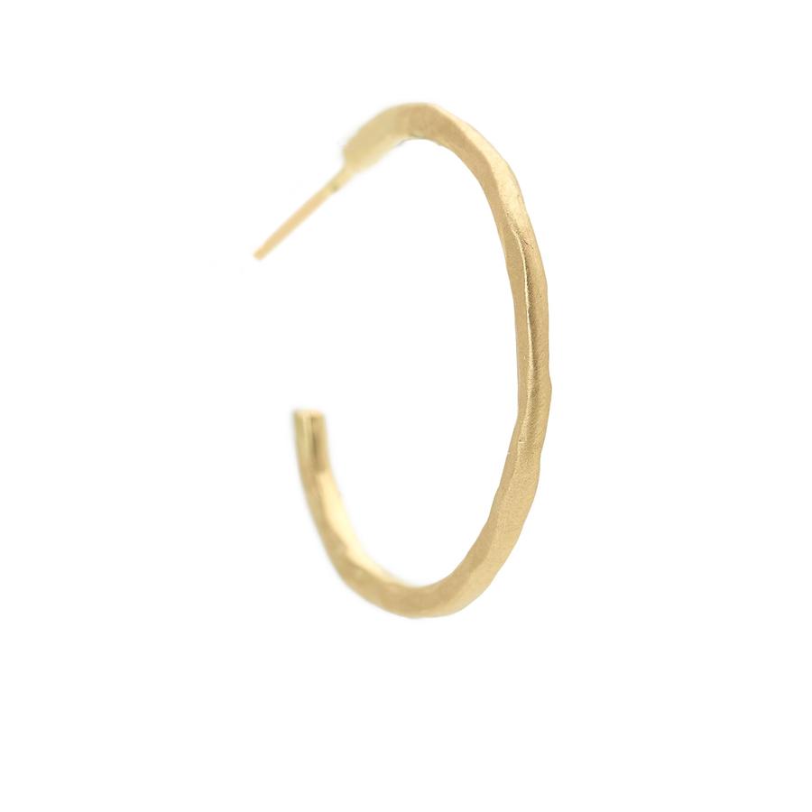 Medium Hammered Open Hoop Earrings | Magpie Jewellery
