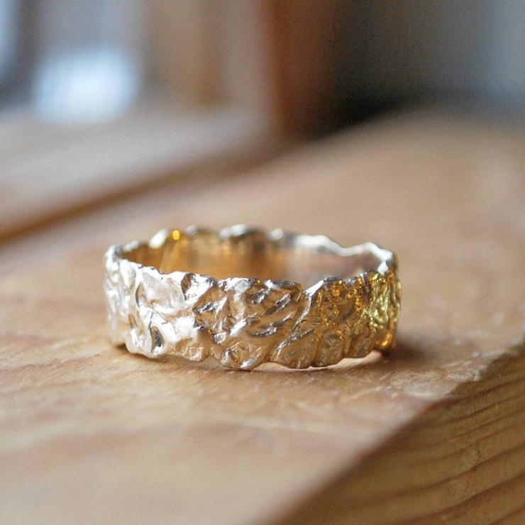 Eternal 14k Gold Wide Band - Magpie Jewellery