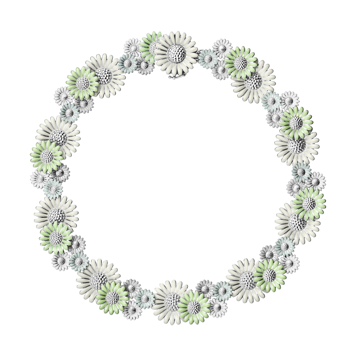 DAISY Green and White Necklace | Magpie Jewellery