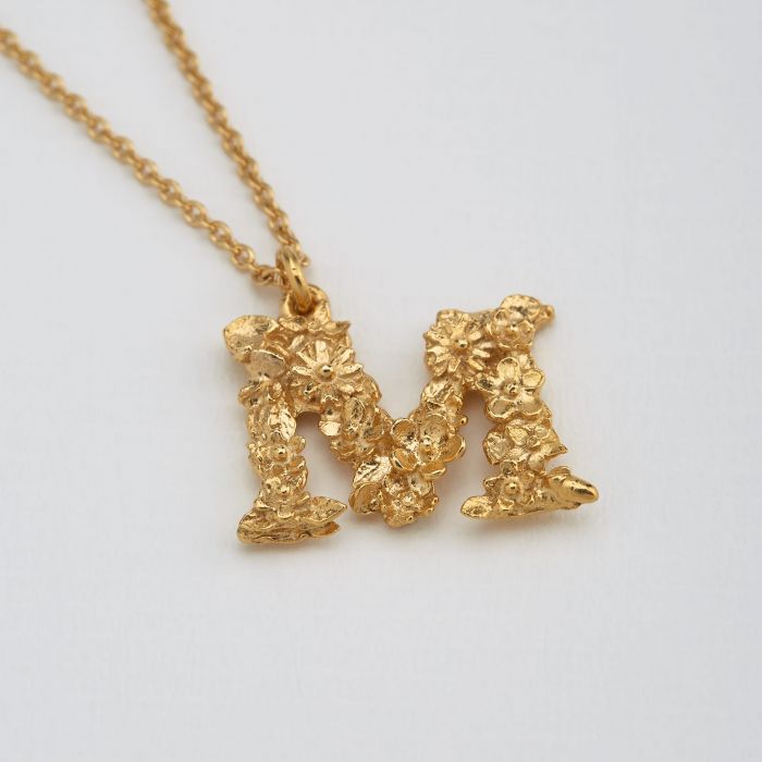 Floral Initial Necklace - Magpie Jewellery