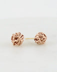 Little Twist Stud | Magpie Jewellery | Rose Gold | Twist Detail Shot