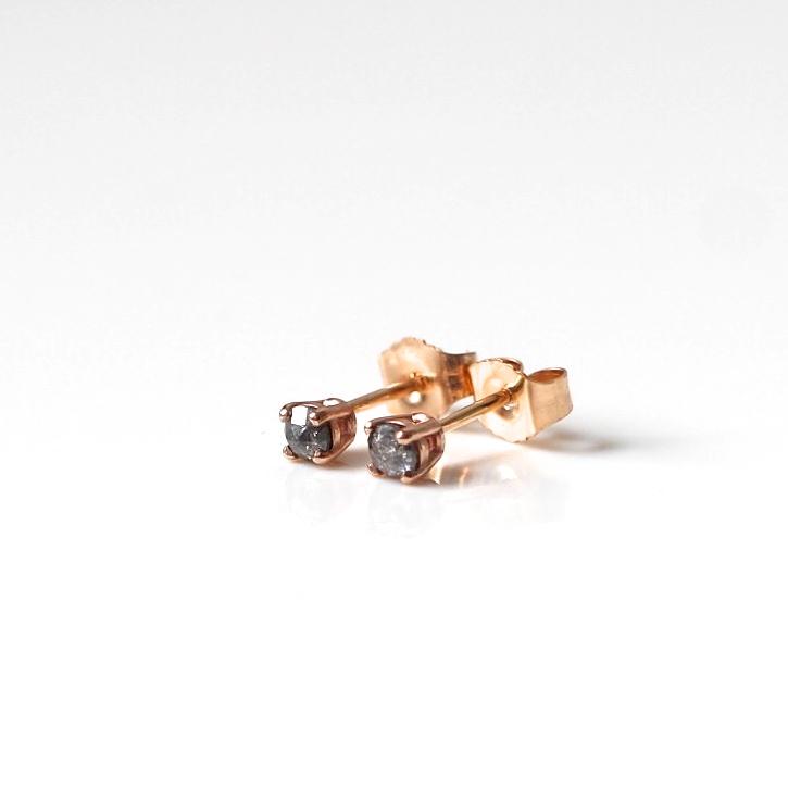 Small Rose Cut Diamond Studs - Magpie Jewellery