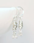 Silver Micro-Twist and Gemstone Earring | Magpie Jewellery | Moonstone