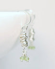 Silver Micro-Twist and Gemstone Earring | Magpie Jewellery | Peridot