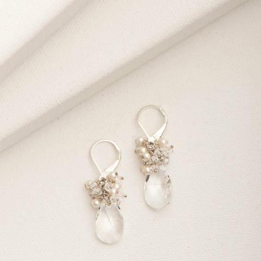 Mini Scarlet Earring Goldfill Pearl & Crystal | Magpie Jewellery