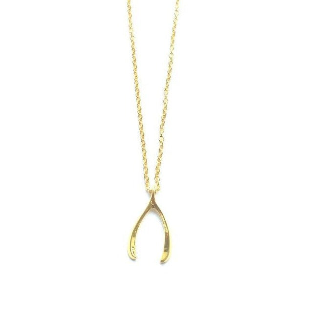 Gold Wishbone - Magpie Jewellery