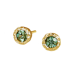Green Sapphire Studs | Magpie Jewellery