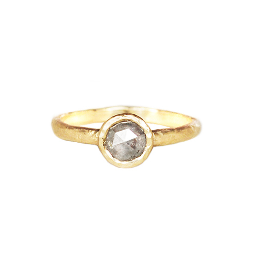 Grey Diamond Solitaire Ring - Magpie Jewellery