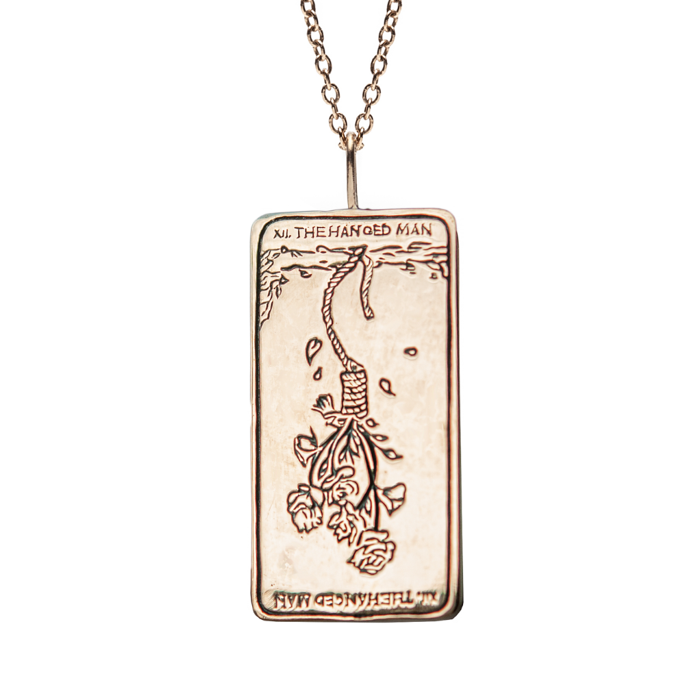 The Hanged One Tarot Card Necklace - Magpie Jewellery