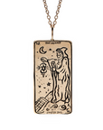 The Hermit Tarot Card Necklace - Magpie Jewellery