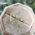 Wire Heart Studs | Magpie Jewellery | 14k Gold