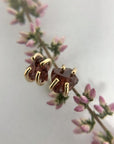 Raw Garnet Stud Earrings - Magpie Jewellery