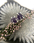 Raw Amethyst Stud Earrings - Magpie Jewellery