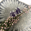 Raw Amethyst Stud Earrings - Magpie Jewellery