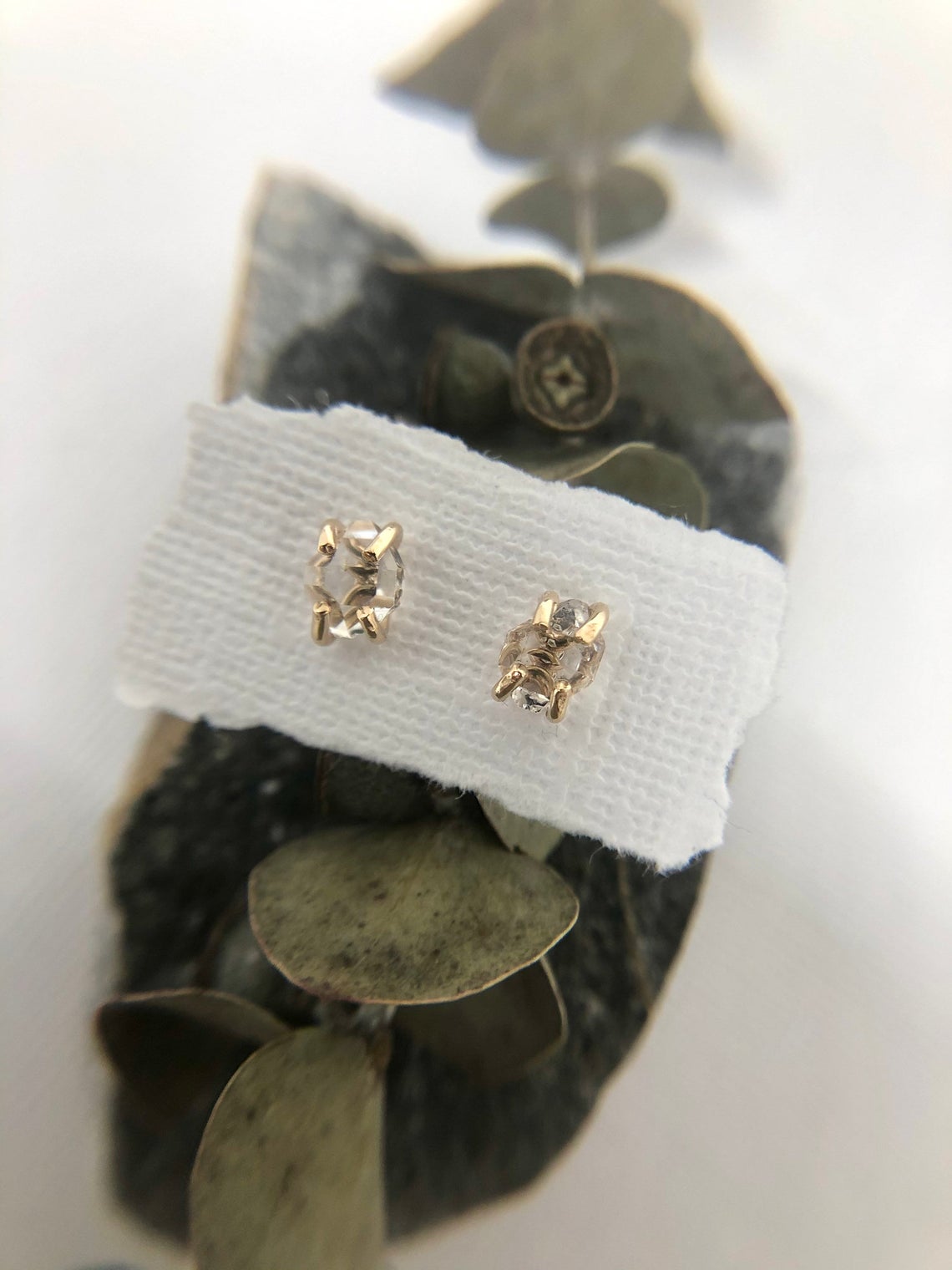 Herkimer Diamond Studs - Magpie Jewellery