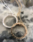 Textured Circle Necklace - Magpie Jewellery