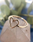 Small Heart Ring | Magpie Jewellery | Gold