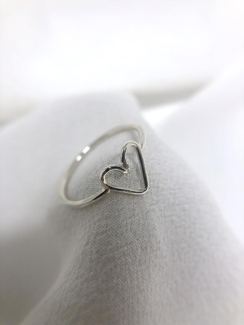 Small Heart Ring | Magpie Jewellery | Silver