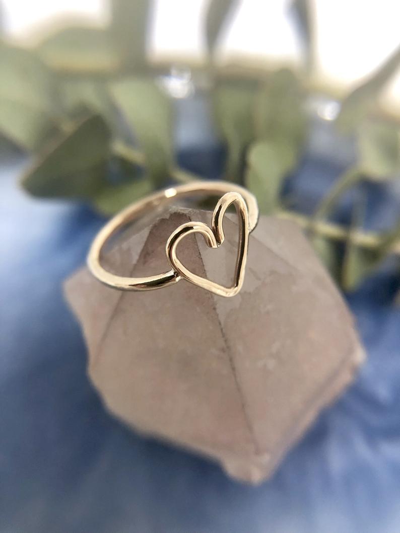 Small Heart Ring | Magpie Jewellery | Gold-Fill