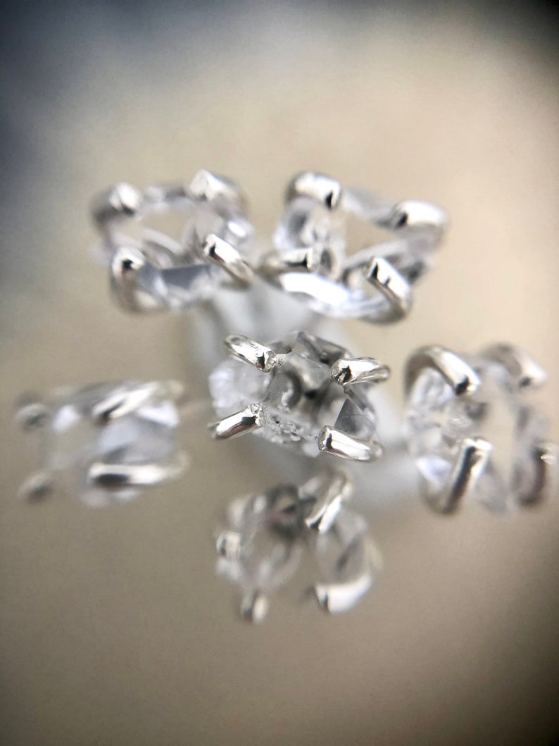 Herkimer Diamond Studs - Magpie Jewellery