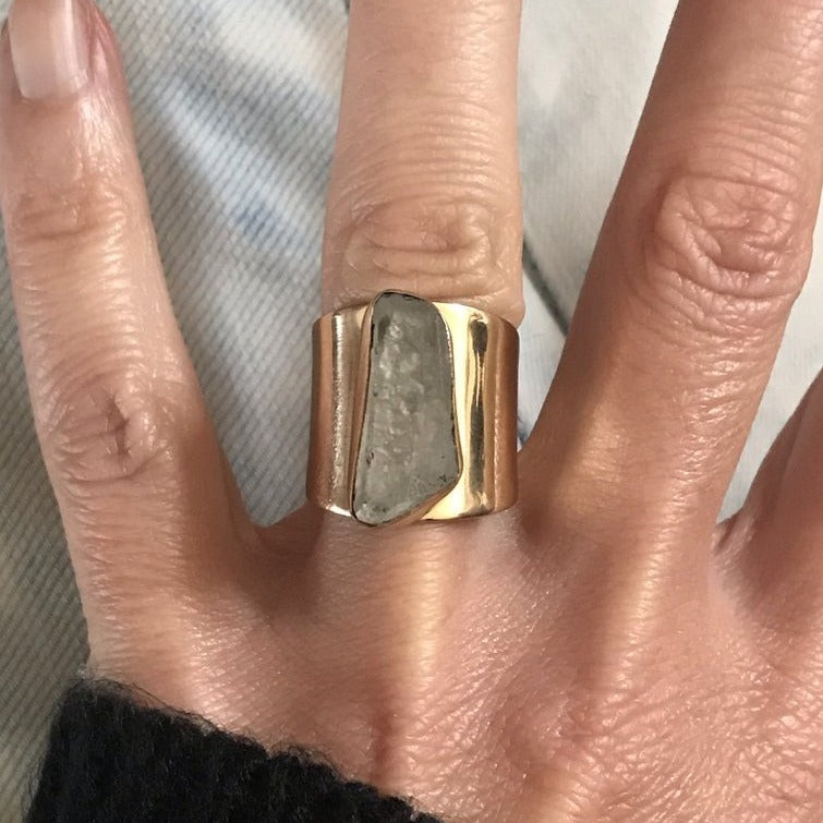 Dominique Adjustable Statement Ring - Magpie Jewellery