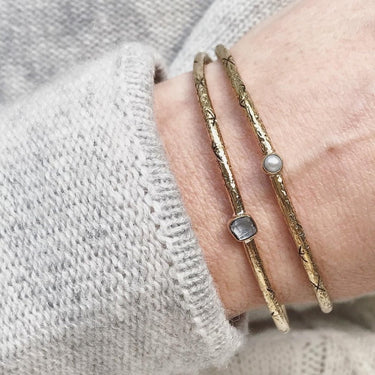 Starlit Stone Bangle Bracelet - Magpie Jewellery