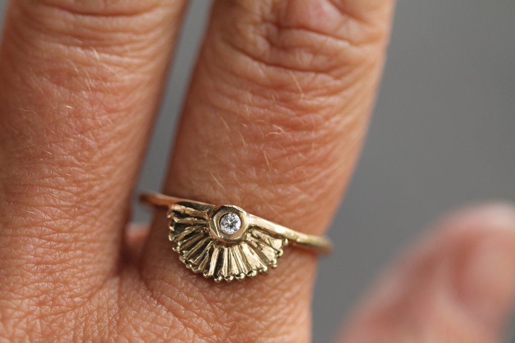 Little Sunrise Diamond Ring - Magpie Jewellery