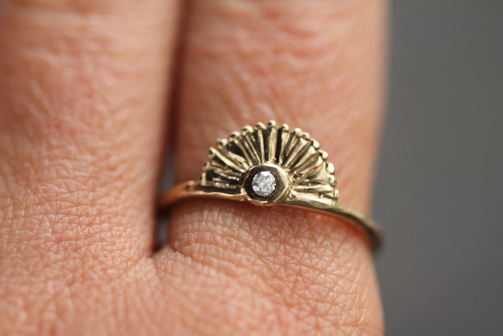 Little Sunrise Diamond Ring - Magpie Jewellery