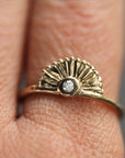 Little Sunrise Diamond Ring - Magpie Jewellery