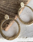 Large Textured Oval Ear Jackets - Magpie Jewellery