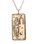 Justice Tarot Card Necklace - Magpie Jewellery