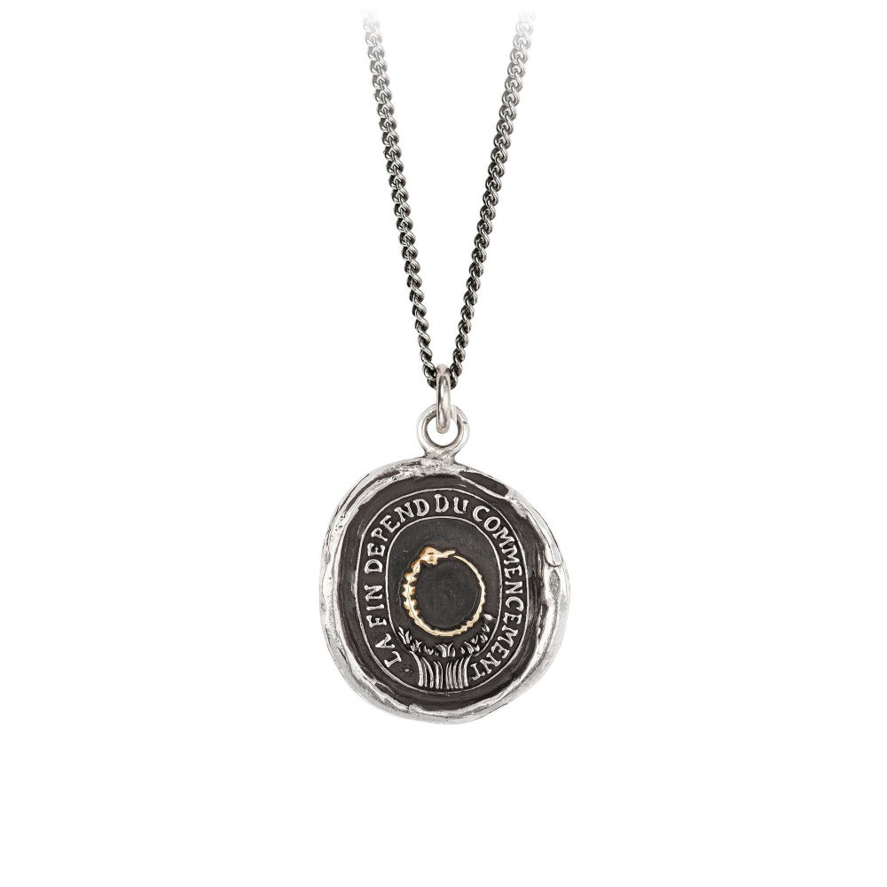 Knowledge 14k Gold On Silver Talisman - Magpie Jewellery