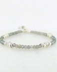 Silver Twist Stacking Bracelet | Magpie Jewellery | Labradorite