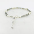 Silver Twist Stacking Bracelet | Magpie Jewellery | Labradorite | Extender Detail Shot