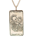 The Lovers II Tarot Card Necklace - Magpie Jewellery