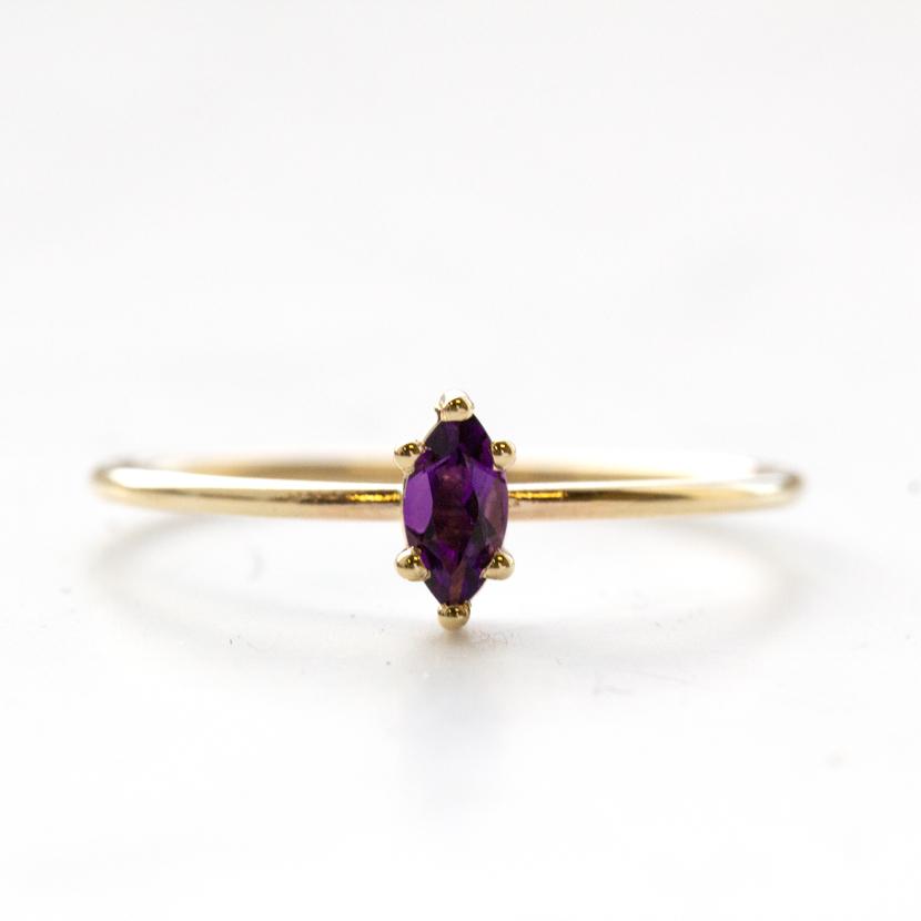 Marquise Amethyst Ring - Magpie Jewellery