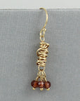 Gold Micro-Twist and Gemstone Earring - Magpie Jewellery