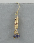 Gold Micro-Twist and Gemstone Earring - Magpie Jewellery