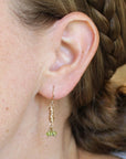 Gold Micro-Twist and Gemstone Earring - Magpie Jewellery