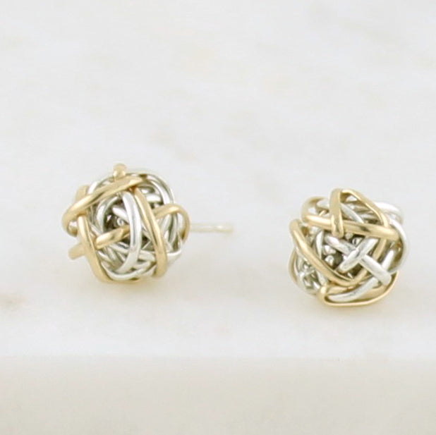 Classic Twist Stud Earring | Magpie Jewellery | Mixed Metals