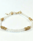 Gold Twist Stacking Bracelet | Magpie Jewellery | Yellow Gold | Moonstone