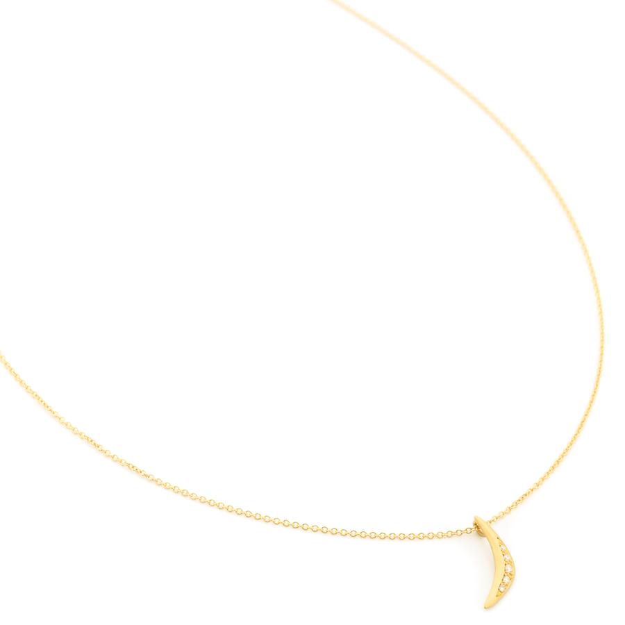 Pave Crescent Necklace | Magpie Jewellery