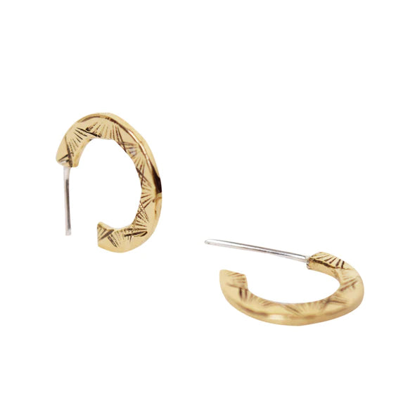 Naveen Two-sided mini Hoop Earrings - Magpie Jewellery