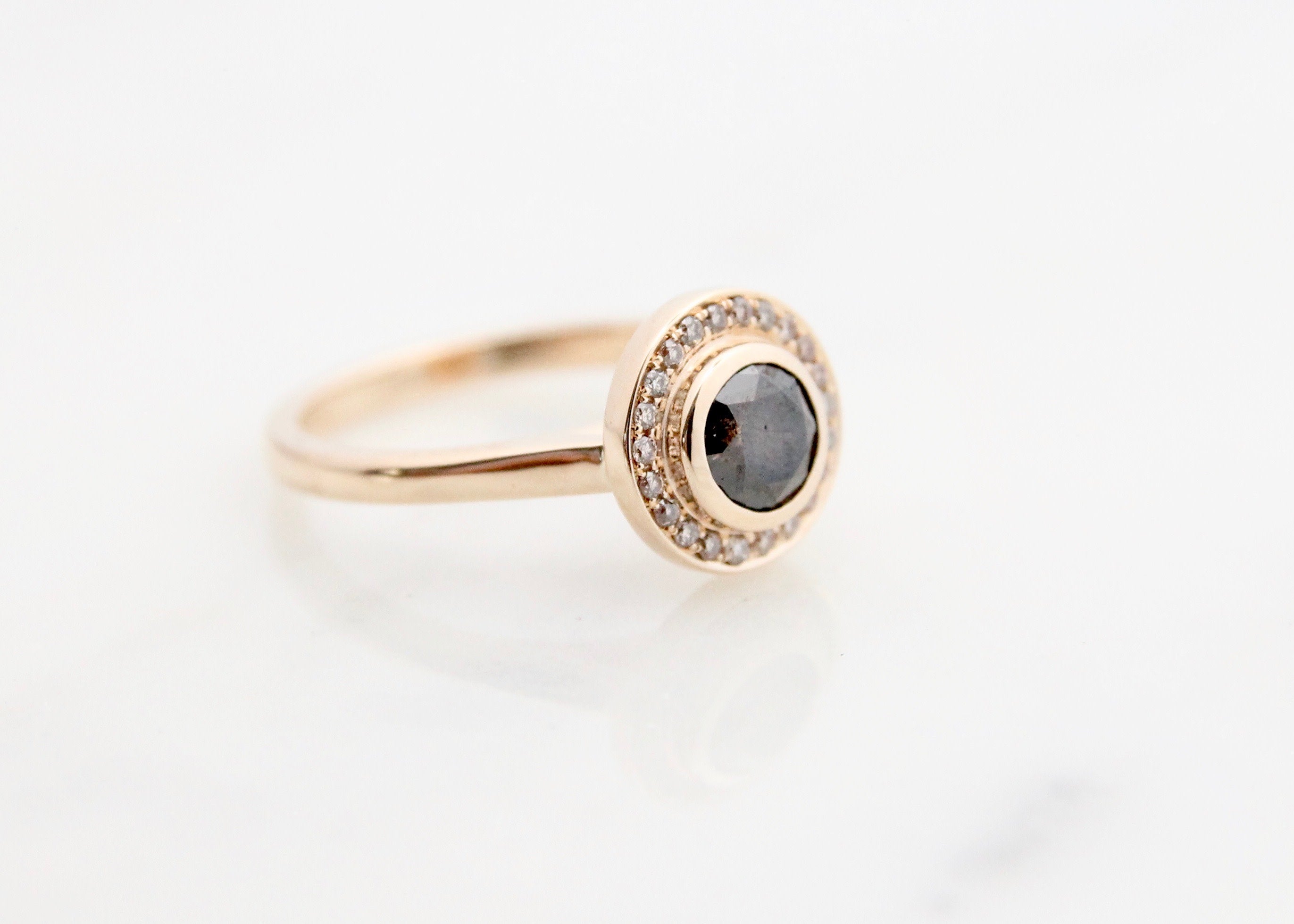 Champagne Diamond Halo | Magpie Jewellery