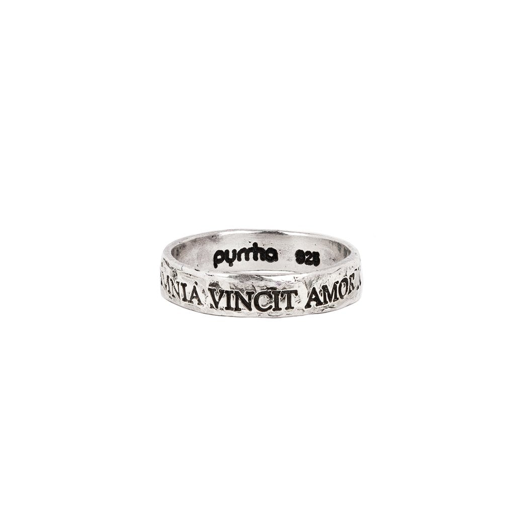 Omnia Vincit Amor (Love Conquers All) Band Ring | Magpie Jewellery