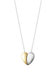 Two Halves Hearts of Georg Jensen Necklace - 18K and Sterling Silver - Magpie Jewellery