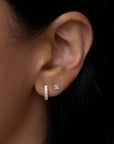 Pave Huggie Earrings | CZ - Magpie Jewellery